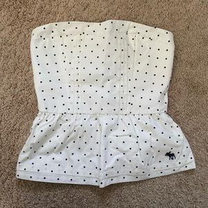 Abercrombie & Fitch strapless peplum top Womens L